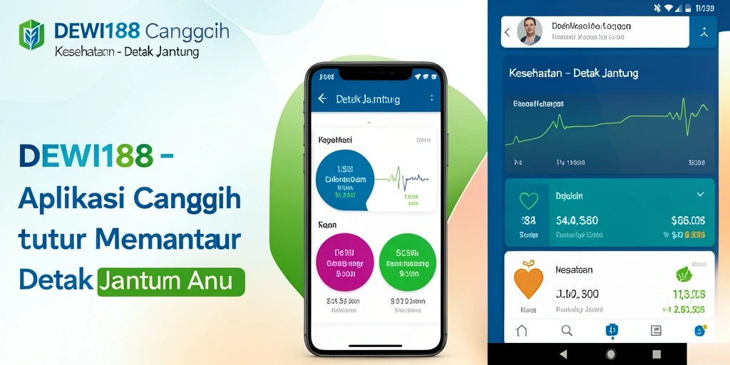 Antarmuka aplikasi DEWI188 untuk pemantauan detak jantung yang mudah.