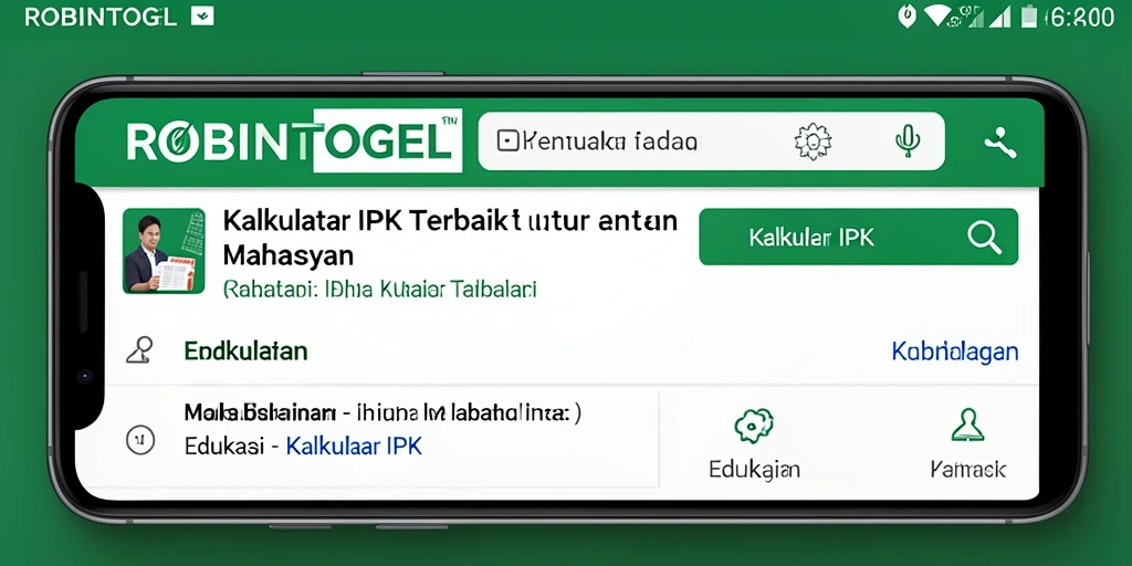 Antarmuka sederhana dan fungsional dari ROBINTOGEL sebagai Kalkulator IPK.