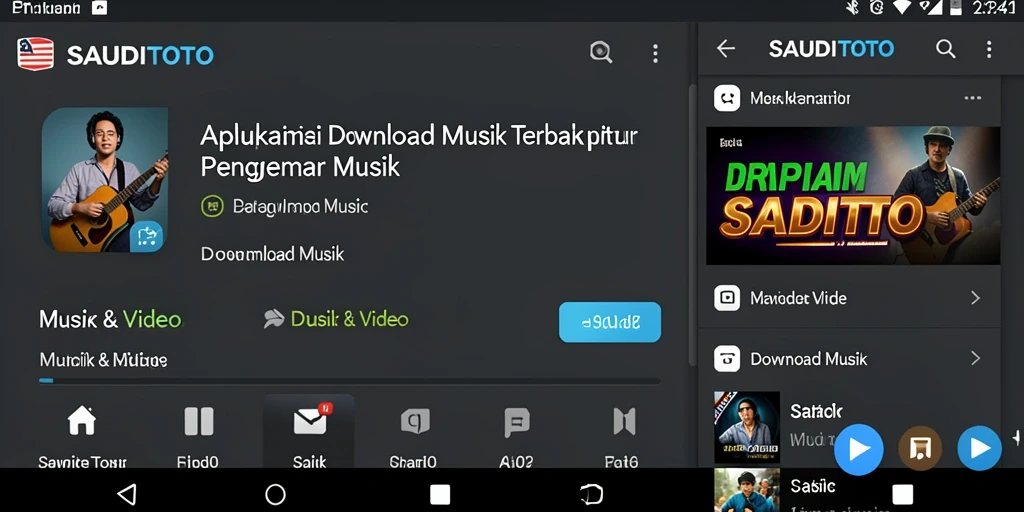 Antarmuka SAUDITOTO yang sederhana dan fungsional untuk Download Musik.