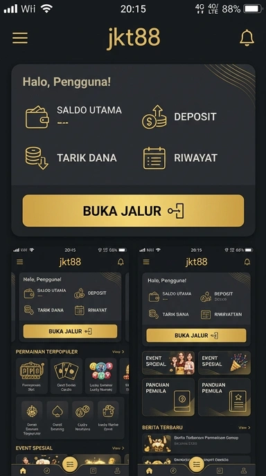 Tampilan link alternatif jkt88