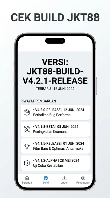 Tampilan riwayat versi jkt88